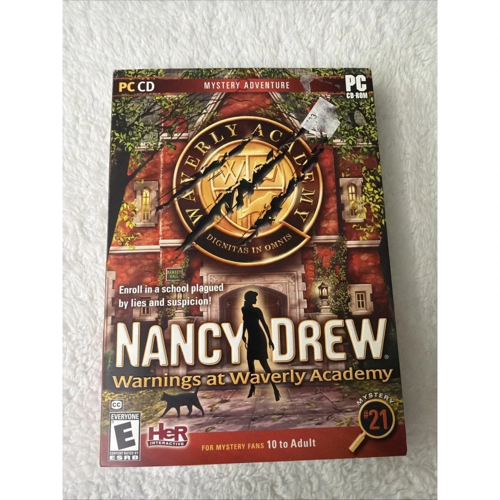 Nancy Drew Warnings At Waverly Academy 21 PC CD ROM NIP New Sealed Mystery 2009